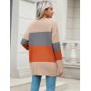 Zeagoo Womens 2026 Long Sleeve Chunky Cable Knit Fall Cardigans Sweaters Button Down Open Front Outerwear with Pockets(Colorblock 965)