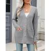 Zeagoo Womens 2026 Long Sleeve Chunky Cable Knit Fall Cardigans Sweaters Button Down Open Front Outerwear with Pockets(Gray)