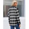 Zeagoo Womens Button Down Flannel Shirts Long Sleeve Plaid Blouses Lightweight Business Dressy Casual Top with Pockets(Black)