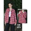 Zeagoo Womens Button Down Flannel Shirts Long Sleeve Plaid Blouses Lightweight Business Dressy Casual Top with Pockets(Hot Pink)