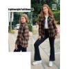 Zeagoo Womens Button Down Flannel Shirts Long Sleeve Plaid Blouses Lightweight Business Dressy Casual Top with Pockets(Yellow Black)