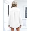Zeagoo Womens Button Down Shirts Oversized Long Sleeve Floral Printed Blouses Casual Work Tops Drop Shoulder Outfit Clothes(A-white)