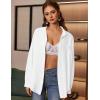 Zeagoo Womens Button Down Shirts Oversized Long Sleeve Floral Printed Blouses Casual Work Tops Drop Shoulder Outfit Clothes(A-white)