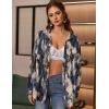 Zeagoo Womens Button Down Shirts Oversized Long Sleeve Floral Printed Blouses Casual Work Tops Drop Shoulder Outfit Clothes(A-zr220)