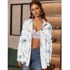 Zeagoo Womens Button Down Shirts Oversized Long Sleeve Floral Printed Blouses Casual Work Tops Drop Shoulder Outfit Clothes(Bf290)
