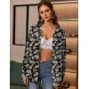 Zeagoo Womens Button Down Shirts Oversized Long Sleeve Floral Printed Blouses Casual Work Tops Drop Shoulder Outfit Clothes(Sf209)