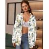 Zeagoo Womens Button Down Shirts Oversized Long Sleeve Floral Printed Blouses Casual Work Tops Drop Shoulder Outfit Clothes(Sp99)