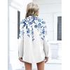 Zeagoo Womens Button Down Shirts Oversized Long Sleeve Floral Printed Blouses Casual Work Tops Drop Shoulder Outfit Clothes(Wf41)