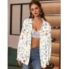 Zeagoo Womens Button Down Shirts Oversized Long Sleeve Floral Printed Blouses Casual Work Tops Drop Shoulder Outfit Clothes(Xh403)