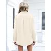 Zeagoo Womens Button Down Shirts Oversized Long Sleeve Floral Printed Blouses Casual Work Tops Drop Shoulder Outfit Clothes(Z-beige)