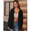 Zeagoo Womens Button Down Shirts Oversized Long Sleeve Floral Printed Blouses Casual Work Tops Drop Shoulder Outfit Clothes(Z-black)