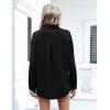 Zeagoo Womens Button Down Shirts Oversized Long Sleeve Floral Printed Blouses Casual Work Tops Drop Shoulder Outfit Clothes(Z-black)