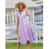 Zeagoo Womens Casual Dress for Summer Short Sleeve Loose Flowy Beach Dress with Pockets Hankerchief Flare Midi Sundress 2026(02 Purple)