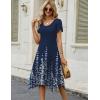 Zeagoo Womens Casual Dress for Summer Short Sleeve Loose Flowy Beach Dress with Pockets Hankerchief Flare Midi Sundress 2026(03 Blue)