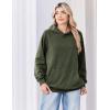 Zeagoo Womens Fleece Hoodies Soft Midweight Casual Hooded Sweatshirts Fall Winter Pullover Tops Kangaroo Pocket(Army Green)