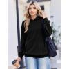 Zeagoo Womens Fleece Hoodies Soft Midweight Casual Hooded Sweatshirts Fall Winter Pullover Tops Kangaroo Pocket(Black)
