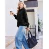 Zeagoo Womens Fleece Hoodies Soft Midweight Casual Hooded Sweatshirts Fall Winter Pullover Tops Kangaroo Pocket(Black)
