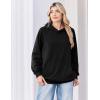 Zeagoo Womens Fleece Hoodies Soft Midweight Casual Hooded Sweatshirts Fall Winter Pullover Tops Kangaroo Pocket(Black)