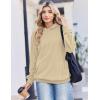 Zeagoo Womens Fleece Hoodies Soft Midweight Casual Hooded Sweatshirts Fall Winter Pullover Tops Kangaroo Pocket(Light Brown)