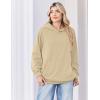 Zeagoo Womens Fleece Hoodies Soft Midweight Casual Hooded Sweatshirts Fall Winter Pullover Tops Kangaroo Pocket(Light Brown)