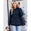 Zeagoo Womens Fleece Hoodies Soft Midweight Casual Hooded Sweatshirts Fall Winter Pullover Tops Kangaroo Pocket(Navy Blue)