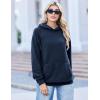 Zeagoo Womens Fleece Hoodies Soft Midweight Casual Hooded Sweatshirts Fall Winter Pullover Tops Kangaroo Pocket(Navy Blue)