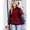 Zeagoo Womens Fleece Hoodies Soft Midweight Casual Hooded Sweatshirts Fall Winter Pullover Tops Kangaroo Pocket(Wine Red)