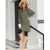 Zeagoo Women’s Knit Dress with Puff Sleeves for Fall & Winter – Round Neck Casual Tunic Dress(Army Green)