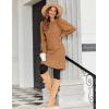 Zeagoo Women’s Knit Dress with Puff Sleeves for Fall & Winter – Round Neck Casual Tunic Dress(Burnt Orange)