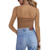 Zeagoo Womens Mesh Sheer Long Sleeve Top Mock Turtle Neck See Though Shirts Ruched Sexy Casual Going Out Blouses(Light Tan)