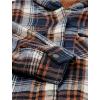 Zeagoo Womens Plaid Shacket Jacket Long Sleeve Fleece Hooded Jackets Fall Winter Warm Coat S-2XL(Navy Blue)