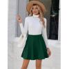 Zeagoo Women’s Skirt Basic Mini Skater Skirt 2026 Summer Skirts Stretchable High Waist A-Line Valentines Skirts(Light Green)