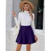 Zeagoo Women’s Skirt Basic Mini Skater Skirt 2026 Summer Skirts Stretchable High Waist A-Line Valentines Skirts(Purple)