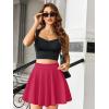Zeagoo Women’s Skirt Basic Mini Skater Skirt 2026 Summer Skirts Stretchable High Waist A-Line Valentines Skirts(Rose)