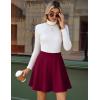 Zeagoo Women’s Skirt Basic Mini Skater Skirt 2026 Summer Skirts Stretchable High Waist A-Line Valentines Skirts(Wine Red)