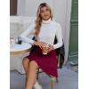 Zeagoo Women’s Skirt Basic Mini Skater Skirt 2026 Summer Skirts Stretchable High Waist A-Line Valentines Skirts(Wine Red)