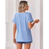 Zeagoo Womens Summer Tops Rolled Short Sleeve V Neck Shirts Casual Dressy Business Work Blouses Outfits(Stripe-tz273)