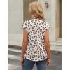 Zeagoo Womens Tops Short Sleeve V Neck Shirts Summer Dressy Casual Business Clothes Work Blouses Fashion Clothing Outfits(An446 Cheetah Print)