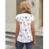 Zeagoo Womens Tops Short Sleeve V Neck Shirts Summer Dressy Casual Business Clothes Work Blouses Fashion Clothing Outfits(Bf290 Boho)