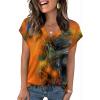 Zeagoo Womens Tops Short Sleeve V Neck Shirts Summer Dressy Casual Business Clothes Work Blouses Fashion Clothing Outfits(Cx272)