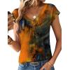 Zeagoo Womens Tops Short Sleeve V Neck Shirts Summer Dressy Casual Business Clothes Work Blouses Fashion Clothing Outfits(Cx272)