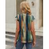 Zeagoo Womens Tops Short Sleeve V Neck Shirts Summer Dressy Casual Business Clothes Work Blouses Fashion Clothing Outfits(Cx289 Striped)