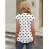 Zeagoo Womens Tops Short Sleeve V Neck Shirts Summer Dressy Casual Business Clothes Work Blouses Fashion Clothing Outfits(Jh592 Polka Dot)