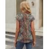 Zeagoo Womens Tops Short Sleeve V Neck Shirts Summer Dressy Casual Business Clothes Work Blouses Fashion Clothing Outfits(Mz721 Boho)
