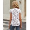 Zeagoo Womens Tops Short Sleeve V Neck Shirts Summer Dressy Casual Business Clothes Work Blouses Fashion Clothing Outfits(Sf224 Floral Printed)