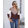 Zeagoo Womens V Neck Sweaters Shirts Long Sleeve Lightweight Ribbed Knit Pullover Sweater Blouse Tops with Buttons Oufits(C-chocolate Brown)