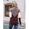 Zeagoo Womens V Neck Sweaters Shirts Long Sleeve Lightweight Ribbed Knit Pullover Sweater Blouse Tops with Buttons Oufits(C-chocolate Brown)