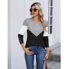 Zeagoo Womens V Neck Sweaters Shirts Long Sleeve Lightweight Ribbed Knit Pullover Sweater Blouse Tops with Buttons Oufits(C-grey Black)