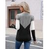 Zeagoo Womens V Neck Sweaters Shirts Long Sleeve Lightweight Ribbed Knit Pullover Sweater Blouse Tops with Buttons Oufits(C-grey Black)
