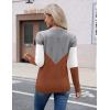 Zeagoo Womens V Neck Sweaters Shirts Long Sleeve Lightweight Ribbed Knit Pullover Sweater Blouse Tops with Buttons Oufits(C-grey Caramel)